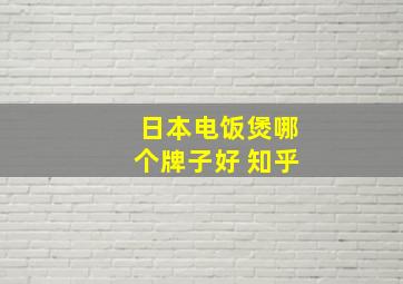 日本电饭煲哪个牌子好 知乎